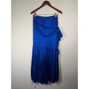 Sani Nidhi Satin Gharara with Georgette Dupatta Royal Blue Tassel Ruffle Pant